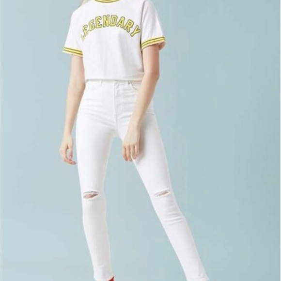 Forever 21 white sculpted high waisted size 30 - Picture 2 of 6